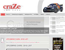 Tablet Screenshot of crazeforcars.com